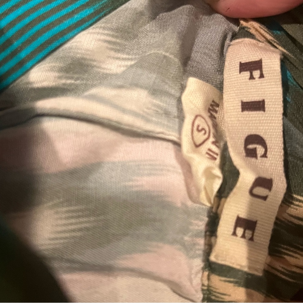 Figue, Bridgette Salome Ikat Green Patterned Women's pants, Size S - Picture 16 of 16